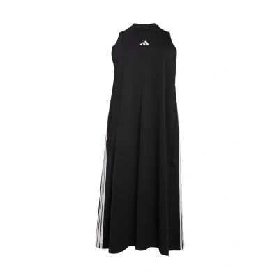 Image of adidas Sportswear Essentials 3STRIPES Racerback Sports dress, Women&#039;s, Size: 28 30, Black/white