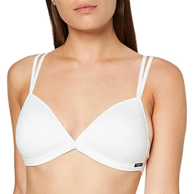 Image of Skiny Damen Triangel Gepaddet Triangle bra, Women&#039;s, Size: 32A, White