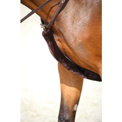 Image of Kentucky Horsewear Sheepskin Breastplate Cover Black Horse Riding Equestrian