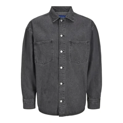Image of Jack &amp; Jones Jorhenry Shirt, Men&#039;s, Size: Large, Black denim
