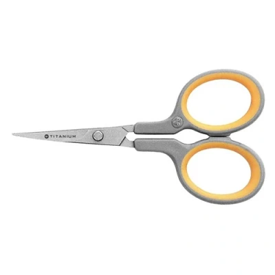 Image of Westcott E 30440 00 Titanium Super Soft Grip Scissor, 10 cm Grey/Yellow
