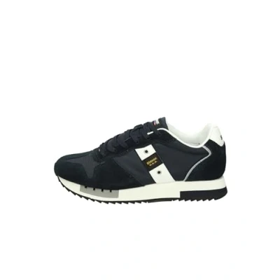 Image of Blauer Queens Trainers, Men&#039;s, Size: 7.5, Navy/white Leather and textile