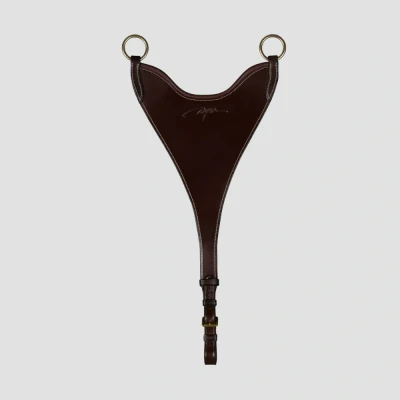 Image of Dy&#039;on D Collection Hard Bib Martingale Attachment Brown / Full Size Horse Riding Equestrian