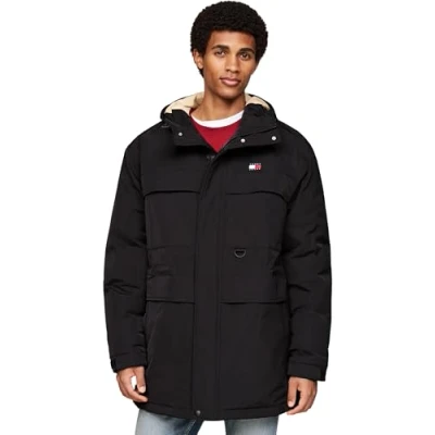 Image of Tommy Jeans Down coat, Men&#039;s, Size: Small, Black