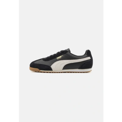Image of Puma Arizona Retro Unisex Trainers, Size: 4, Black/warm white Leather