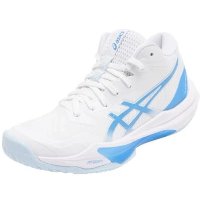 Image of Asics SKY Elite FF MT 3 Volleyball shoes, Women&#039;s, Size: 4.5, White/blue coast Textile/synthetics