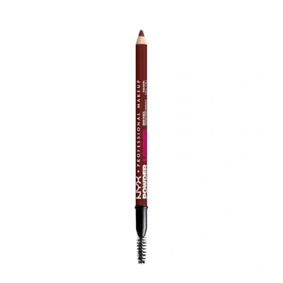 Image of NYX Professional Makeup Eyebrow Pencil, Powder Louder Brow with Volumising Microfibre for Fuller Looking Eyebrows, Vegan Formula, Black Cherry