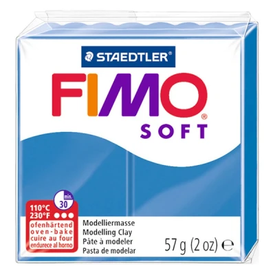 Image of STAEDTLER 8020 37 Fimo Soft Normal Block, Modelling Clay, 57 g, Pacific Blue