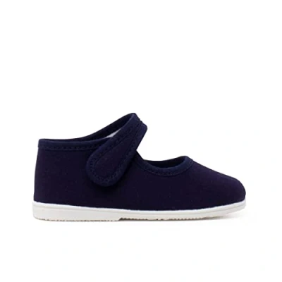 Image of Pisamonas Ankle strap ballet pumps for kids, Size: 4.5K/5K, Azul marino Textile