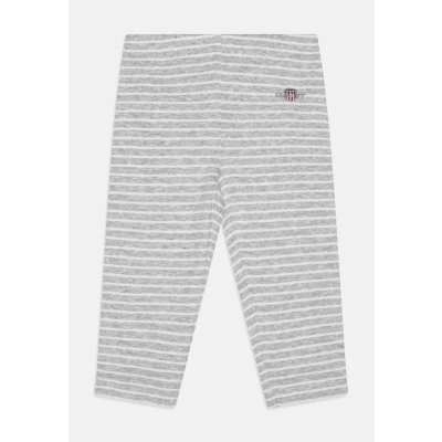 Image of GANT Striped Shield Unisex Leggings Trousers for kids, Size: 12m, Light grey melange