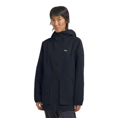 Image of Jack Wolfskin Terraview Hardshell jacket, Women&#039;s, Size: Large, Dark navy