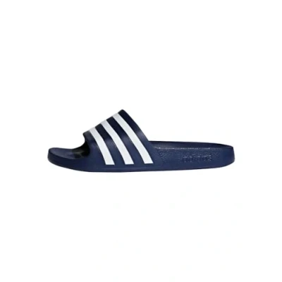 Image of adidas Unisex Adilette Aqua Slides, Dark Blue/Cloud White/Dark Blue, 9.5 UK
