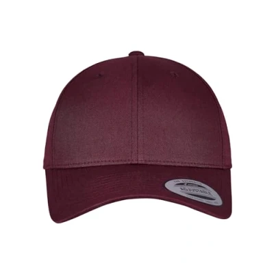 Image of Flexfit Curved Classic Snapback Cap, Size: One Size, Maroon