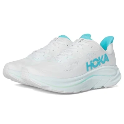Image of HOKA Clifton 10 Road running shoes, Women&#039;s, Size: 075, White/cielo blue shoes