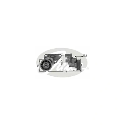 Image of Tensioner Pulley, v ribbed belt GATES T38158