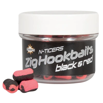 Image of Dynamite Baits N Ticers Zig Hookbaits Black &amp; Red 6mm (12 pieces) Artificial bait