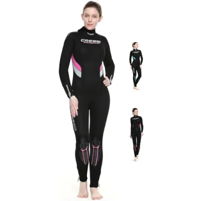 Image of Cressi Castoro Lady Monopiece Wetsuit 5mm Women&#039;s Modular Diving Wetsuit,Black/Aquamarine,XL