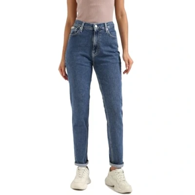 Image of Calvin Klein Women’s Tapered Fit Mom Jeans, Denim (Denim Medium), 30W / 30L