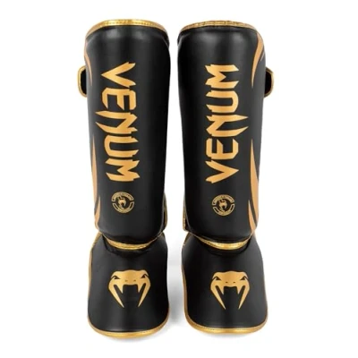 Image of Venum, Challenger Standup Shin Guards, Men&#039;s, XL, Black/Gold