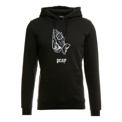 Image of Mister Tee DARK PRAY Hoodie, Men&#039;s, Size: Large, Black