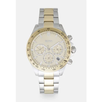 Image of BOSS Novia Chronograph watch silvercoloured/goldcoloured, Women&#039;s, Size: One Size, Silver coloured/gold coloured