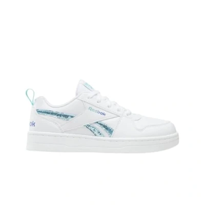 Image of Reebok Classic Royal Prime Trainers for kids, Size: 5, White/aiaqua/optimum blue shoes