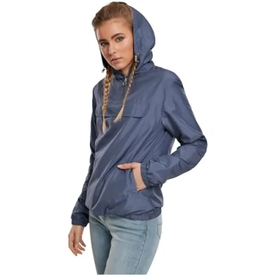 Image of Urban Classics Basic Windbreaker, Women&#039;s, Size: XXL, Vintageblue