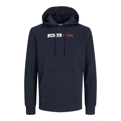 Image of Jack &amp; Jones Jjecorp LOGO HOOD PLAY Hoodie, Men&#039;s, Size: XL, Navy
