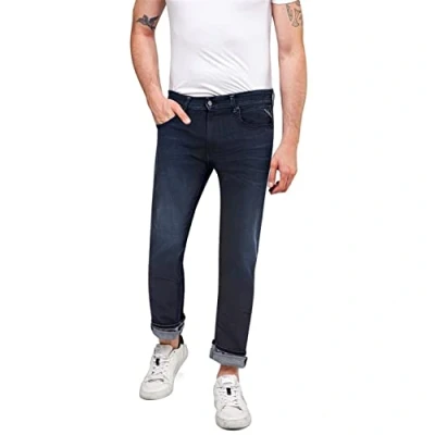 Image of Replay Grover Pants Straight leg jeans, Men&#039;s, Size: 29x32, Dark blue