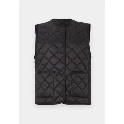 Image of Tommy Hilfiger Padded Quilted VEST Waistcoat, Women&#039;s, Size: XXS, Black