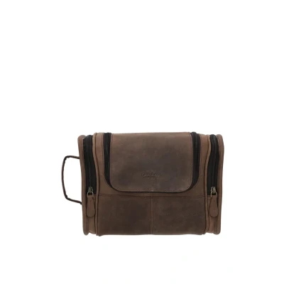 Image of Gusti Leder Chester Wash bag, Size: One Size, Walnut