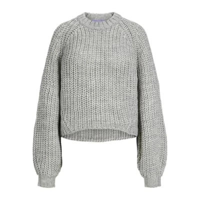 Image of JJXX Kelly Chunky CREW NECK Jumper, Women&#039;s, Size: Small, Grey melange