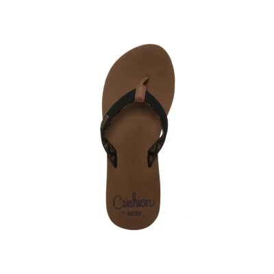 Image of Reef Women&#039;s Cushion Sands Flip Flop, Size M US, Black Brown, 9 UK