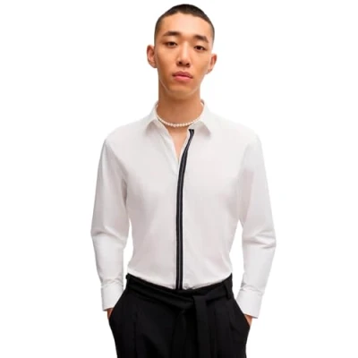 Image of HUGO Keidi Formal shirt, Men&#039;s, Size: 14.5, Open white