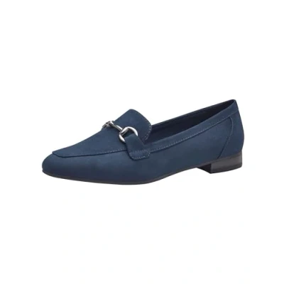 Image of MARCO TOZZI Women&#039;s 2 24212 42 Loafers, Navy Textile, 6.5 UK