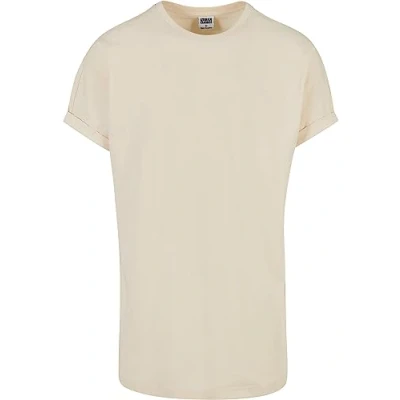 Image of Urban Classics Men&#039;s Long Shaped Turnup Tee T Shirt, Whitesand, XXL