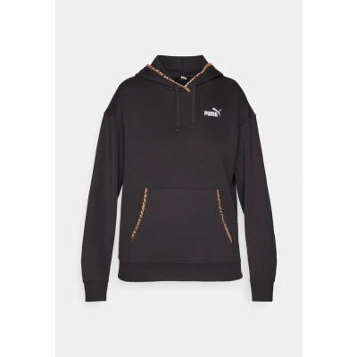 Image of Puma Graphic Animal Comfort Hoodie Hoodie, Women&#039;s, Size: Large, Black