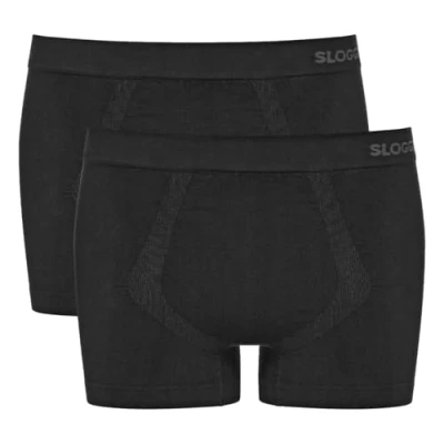 Image of Sloggi Women&#039;s GO Smooth Short 2P Underwear, Black, S