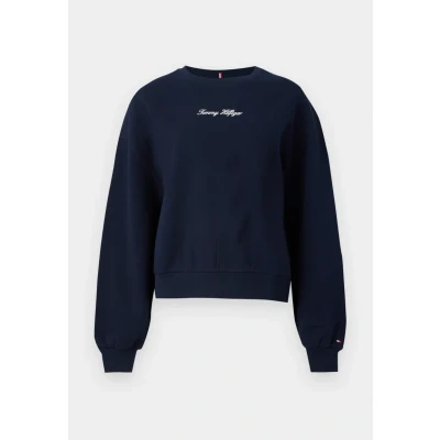 Image of Tommy Hilfiger Classic Script Sweatshirt, Women&#039;s, Size: XXS, Dark night navy