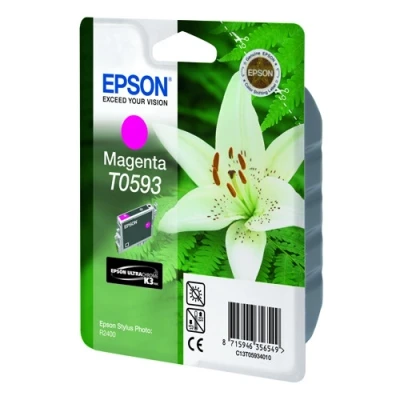 Image of Epson T0593 magenta ink cartridge (original Epson)