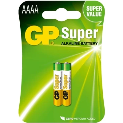 Image of GP Super Alkaline Battery Mini (AAAA / LR8D425 LR61 LR80425) Pack of 2 in Blister