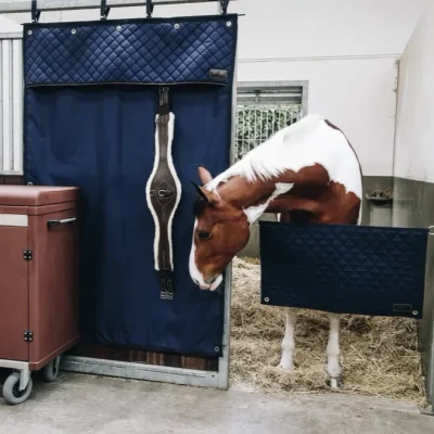 Image of Kentucky Horsewear Stable Curtain Waterproof Navy Horse Drape Riding Equestrian