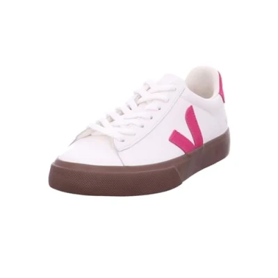 Image of Veja Campo Trainers, Women&#039;s, Size: 3, White/pink shoes