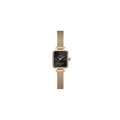 Image of Daniel Wellington Quadro MINI ONYX Watch Rose goldcoloured, Size: One Size, gold coloured