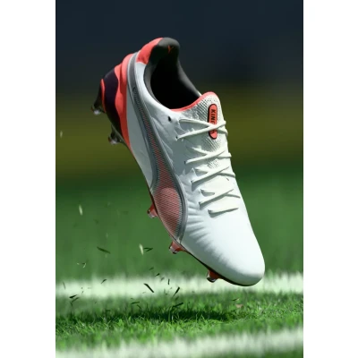 Image of PUMA Boy&#039;s Ultra 1,4 Mxsg Football Boots, White Red, 7 UK