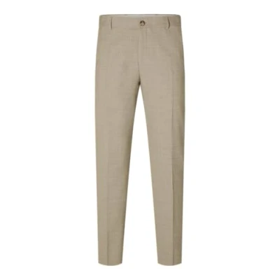 Image of SELECTED HOMME Men&#039;s Slhslim Oasis Linen TRS Noos Suit Pants, Sand, 16