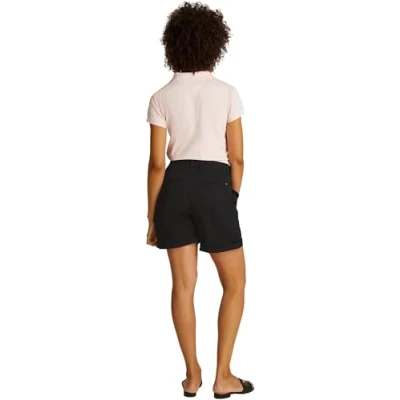 Image of Tommy Hilfiger Women&#039;s CO Blend GMD Chino Short WW0WW42457, Black (Black), 44