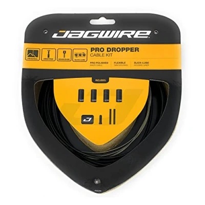 Image of Jagwire Pro Dropper Seatpost Cable Kit with 3mm Outer and Stainless inner Black, TU