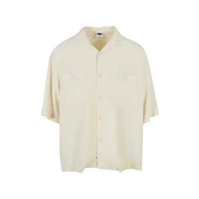Image of Urban Classics Resort Shirt, Men&#039;s, Size: Large, Whitesand