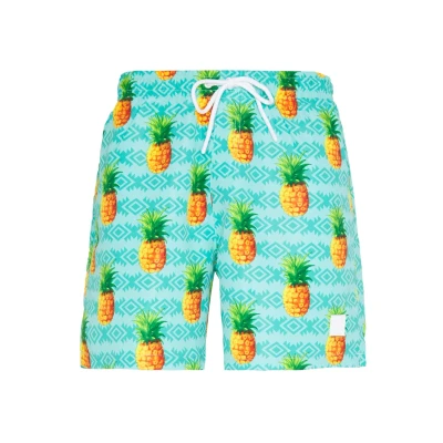 Image of Urban Classics Pattern Swimming shorts pineapple, Men&#039;s, Size: Medium, Pineapple
